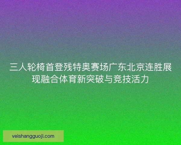 三人轮椅首登残特奥赛场广东北京连胜展现融合体育新突破与竞技活力